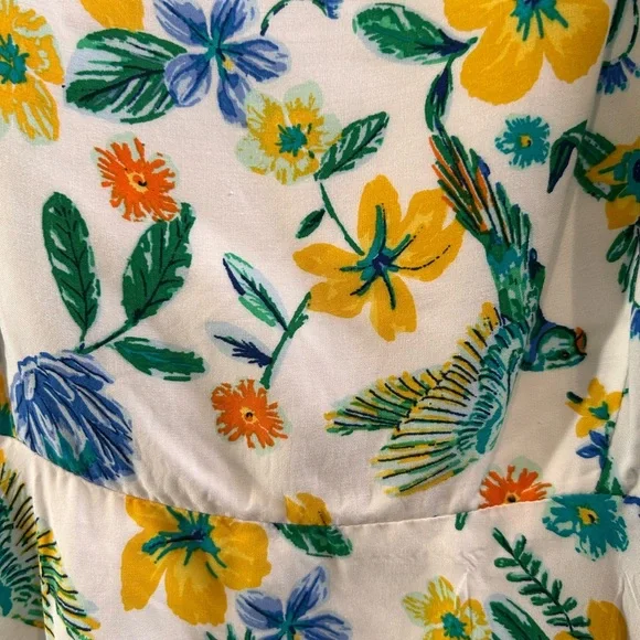 NWT Floral Midi Dress Festival Tropical Summer - Picture 3 of 6